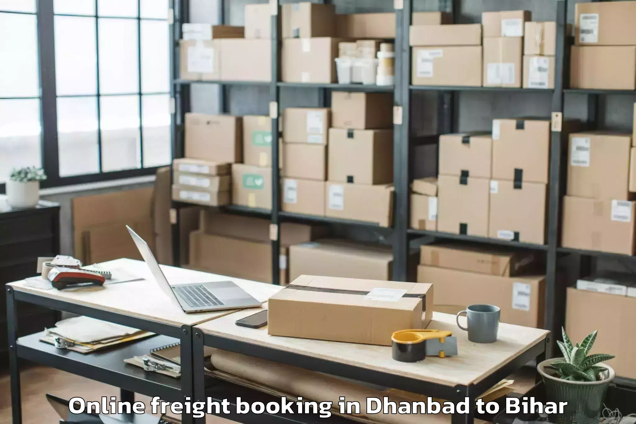 Comprehensive Dhanbad to Laukaha Online Freight Booking